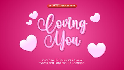 Loving Text Effect Vector