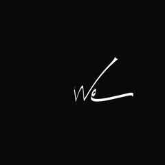 We initial handwriting logo vector