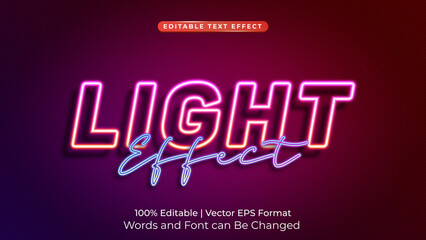 Light Text effect Vector