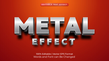 Metal Style Texture Text Effect Vector
