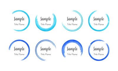 綺麗な水彩　円フレームセット