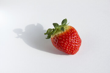 fresh strawberry isolated white background