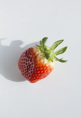 fresh strawberry isolated white background