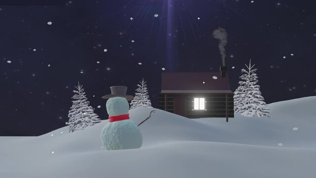 Chilled Snowy Winter With A Snowman: Lofi Animation