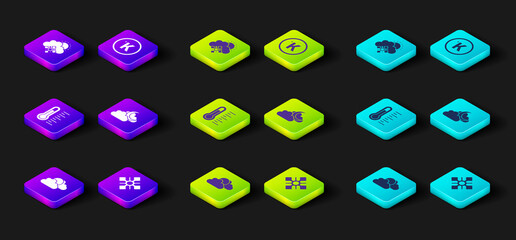 Set Sun and cloud weather, Snowflake, Meteorology thermometer, Cloud with moon, Kelvin and snow sun icon. Vector