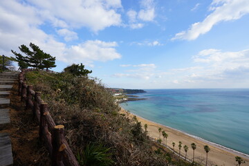 fine walkway at a seaside cliff