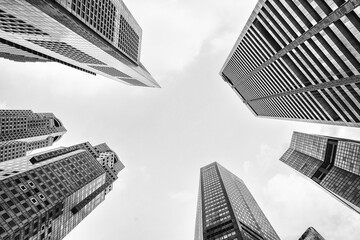 highrise building and skyscrapers in central business district