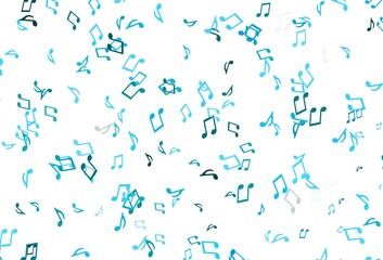 Light colorful vector backdrop with music notes.