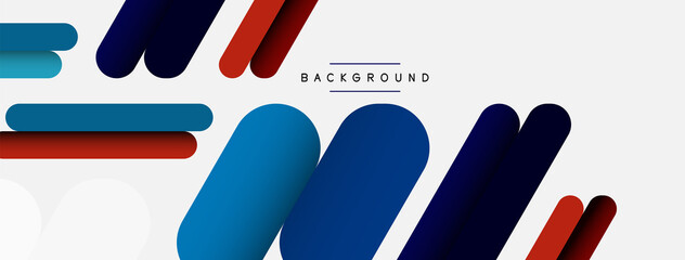 Abstract background. Round shapes, lines compositions on grey backdrop. Vector illustration for wallpaper banner background or landing page