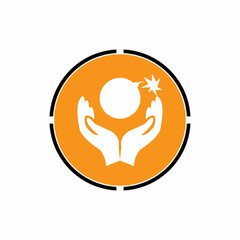 holding boom icon vector
