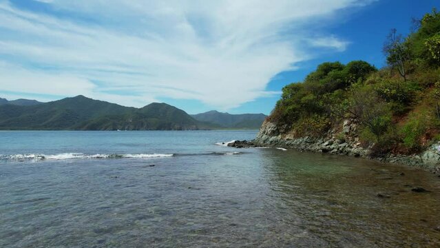 Playa Cristal Parque Tayrona, Scenic view of sea against sky, Santa Marta, Magdalena, Colombia