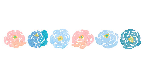 水彩画。水彩タッチのベクター草木フレーム。グラデーションカラーの草木イラスト。透明水彩で描いた植物。Watercolor painting. Vector grass and trees frame with watercolor touch. Gradient color plants and trees illustration. Plants painted with transparent