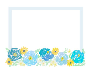 水彩画。水彩タッチのベクター草木フレーム。グラデーションカラーの草木イラスト。透明水彩で描いた植物。Watercolor painting. Vector grass and trees frame with watercolor touch. Gradient color plants and trees illustration. Plants painted with transparent