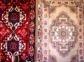 Persian rugs in various colors