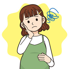 困った妊婦＿線とぬり