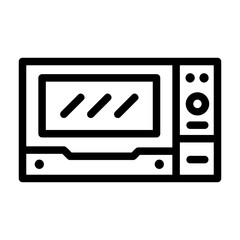 microwave line icon