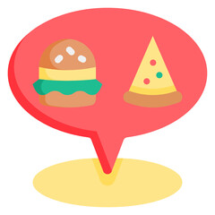 Map market location pin flat icon. Can be used for digital product, presentation, print design and more.