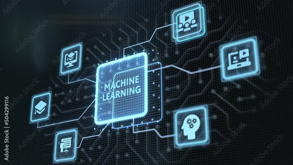 Wall mural machine learning artificial intelligence ai concept.