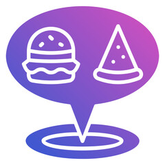 Map market location pin flat gradient icon. Can be used for digital product, presentation, print design and more.