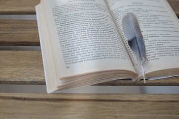 Fototapeta premium open book on a table