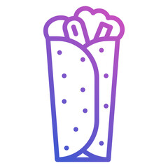 Kebab line gradient icon. Can be used for digital product, presentation, print design and more.
