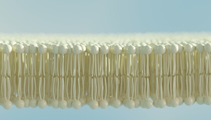 Phospolipids bilayer cell membrane. 3d illustration