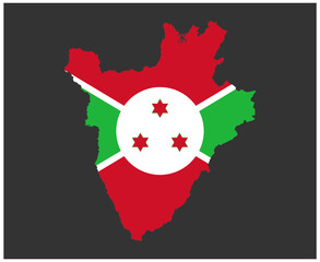 Burundi Flag National Africa Emblem Map Icon Vector Illustration Abstract Design Element