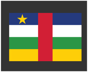 Central African Republic Flag National Africa Emblem Symbol Icon Vector Illustration Abstract Design Element