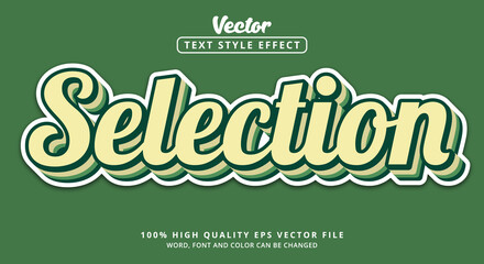 Fototapeta premium Editable text effects Selection text in a layered style and nice vintage feel