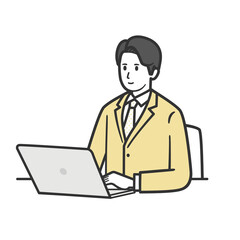 パソコンに向かうビジネスパーソン