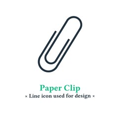 Obraz premium Vector paper clip icon isolated on a white background. paper clip symbol for web and mobile apps.
