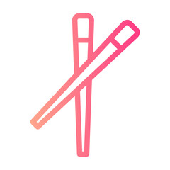 Obraz premium chopsticks gradient icon