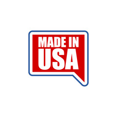 Made in USA speech bubble icon isolated on white background
