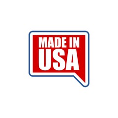 Made in USA speech bubble icon isolated on white background