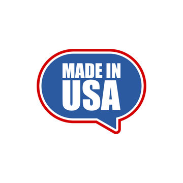 Made in USA speech bubble icon isolated on white background