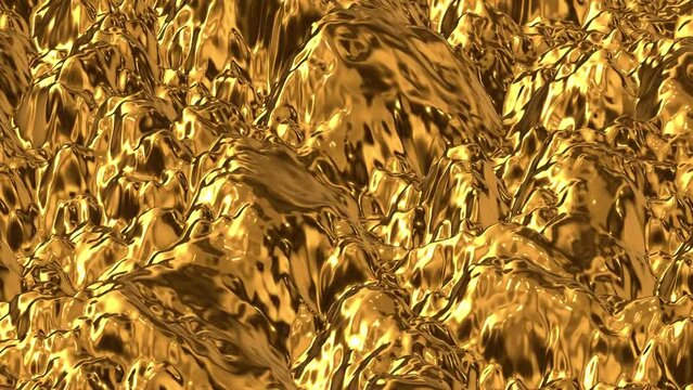 Sloshing Gold Metal Liquid Background