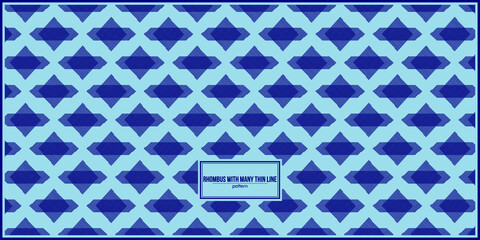 pattern of blue rhombus with many lines inside
