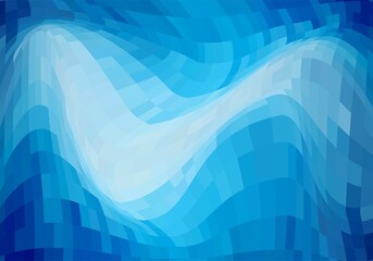 Abstract triangle blue wave background