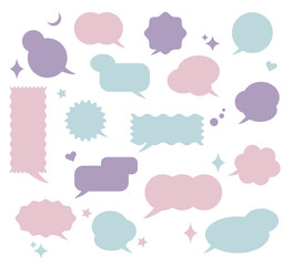 吹き出しのイラスト素材セット