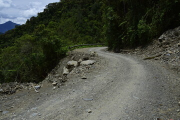 Death road, Camino de la Muerte, Yungas North Road between La Paz and Coroico, Bolivia