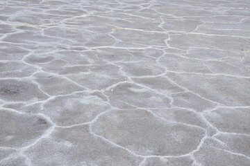 Drawing of dried salt on the surface of the lake Salar de Uyuni, Bolivia.