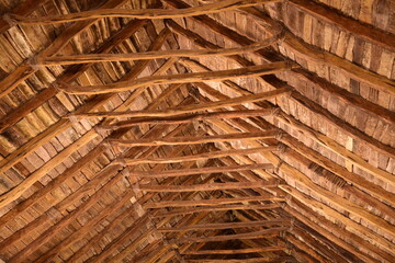 Wooden roof, bottom view, Church in the City San Pedro de Atakama and surroundings - Chile, Latin America