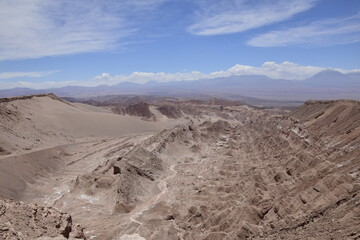 Valle de la Muerte (Death Valley) or Mars Valley, near San Pedro de Atacama town in Atacama Desert, Chile