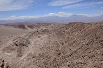 Valle de la Muerte (Death Valley) or Mars Valley, near San Pedro de Atacama town in Atacama Desert, Chile