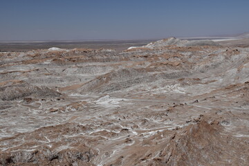 Valle de la Luna or Valley of the Moon in Atacama Desert of Northern Chile near by San Pedro de atacama