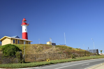 Fototapeta na wymiar Lighthouse on the Ocean Coast, city Valparaiso. Chili