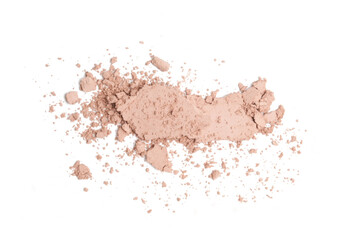 Cosmetic powder isolated on white	