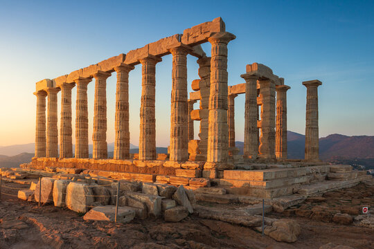 Ruins of the ancient temple at Cape Sounion