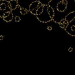 Gold Glitter Stars. Luxury Shiny Confetti.