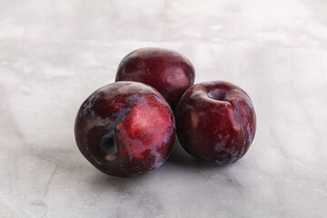 Ripe and sweet purple plum